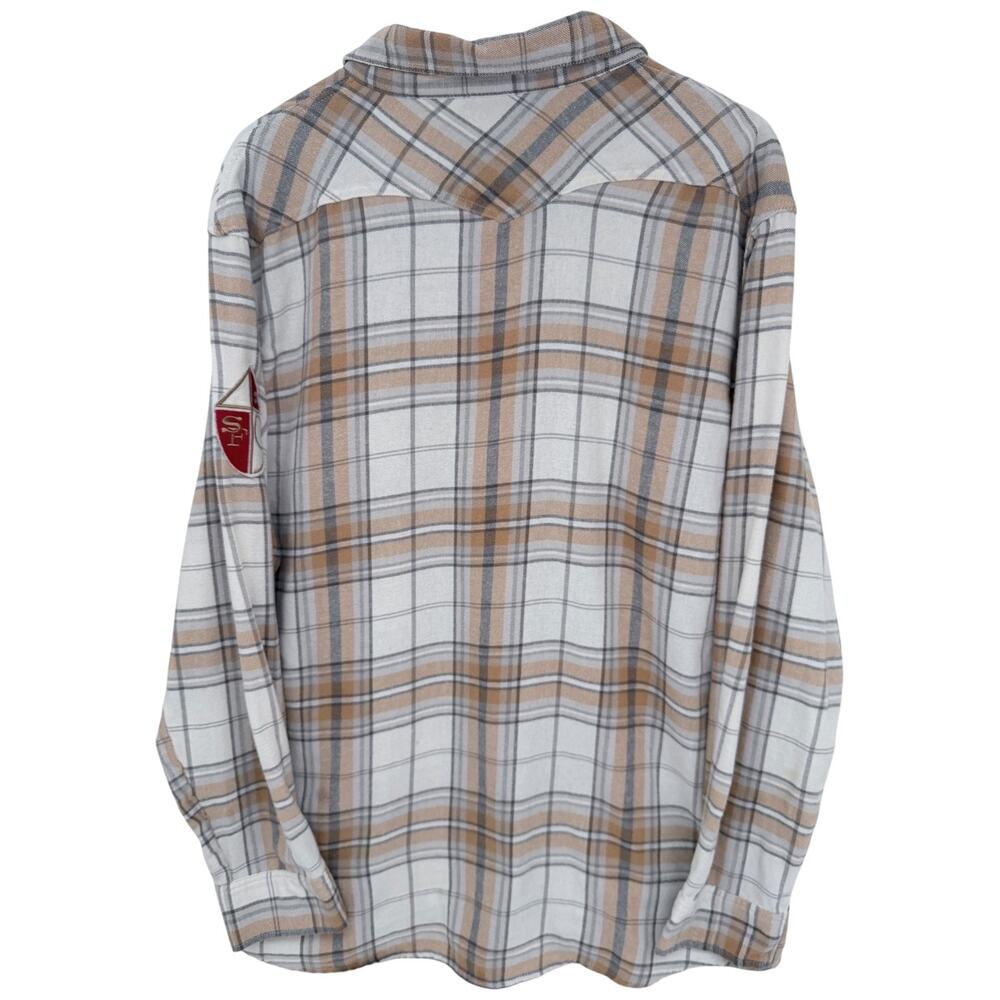 NFL San Francisco 49ers Flannel Shirt Mens XL Plaid Darius Rucker Button Up - Picture 2 of 5